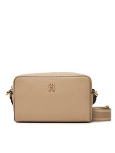 Tommy Hilfiger Torebka Th Joy Camera Bag AW0AW19060 Beżowy. Brązowe listonoszki TOMMY HILFIGER, bez wzorów, ze skóry, bez dodatków. Za 409,99 zł.