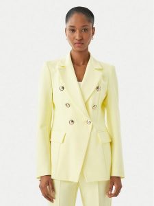 Maryley Marynarka 26EB139/43LE Żółty jasny Regular Fit. Żółte marynarki i żakiety Maryley, s, bez wzorów, z syntetyku. Za 358,99 zł.