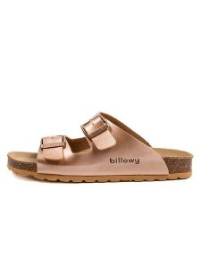 Billowy Klapki w kolorze jasnoróżowym rozmiar: 41. Różowe klapki Billowy, bez wzorów, z otwartym noskiem, bez obcasa. Za 131,95 zł.