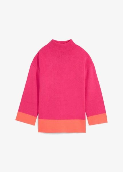 Sweter. Czerwone swetry klasyczne bonprix, z dzianiny, bez kołnierzyka. Za 117,99 zł.