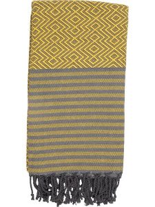 Samimi Chusta hammam "Sahara" w kolorze żółto-szarym - 180 x 100 cm rozmiar: onesize. Żółte apaszki i chusty Samimi, bez wzorów, z bawełny. Za 77,95 zł.