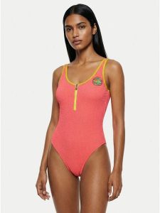 Banana Moon Strój kąpielowy Smak Popmix MFQ13 Koralowy. Pomarańczowe stroje jednoczęściowe Banana Moon, bez wzorów, z syntetyku. Za 392,99 zł.