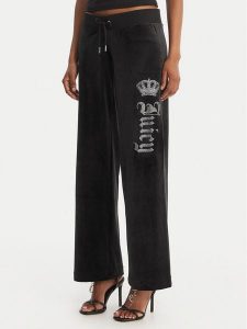 Juicy Couture Spodnie dresowe Gothic Crown JCBBJ126806 Czarny Straight Leg. Czarne spodnie dresowe Juicy Couture, xs, bez wzorów, z dresówki. Za 449,99 zł.