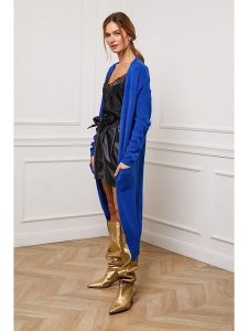 Joséfine Kardigan "Irissa" w kolorze niebieskim rozmiar: L. Niebieskie kardigany Joséfine, z kaszmiru. Za 195,99 zł.