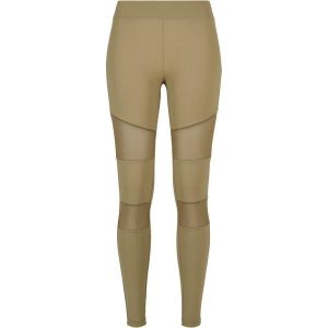 Legginsy damskie Urban Classics Tech Mesh. Zielone legginsy Urban Classics, bez wzorów, z meshu. Za 124,00 zł.