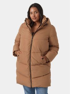 Vero Moda Curve Płaszcz zimowy 10297304 Brązowy Regular Fit. Brązowe kurtki Vero Moda Curve, na zimę, bez wzorów, z syntetyku, bez kaptura. Za 409,99 zł.