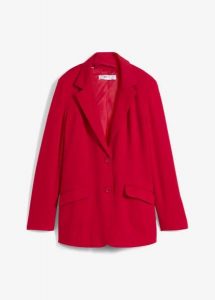 Długi żakiet z czystej bawełny. Czarne marynarki i żakiety bonprix, bez wzorów, z bawełny, eleganckie. Za 179,99 zł.