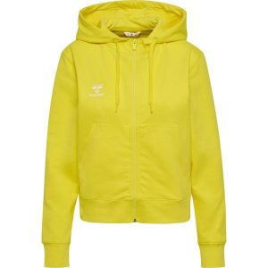 Damska bluza dresowa z kapturem Hummel Go 2.0. Żółte bluzy Hummel, bez wzorów, z dresówki, z kapturem. Za 251,50 zł.