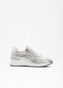 Sneakersy Rieker. Szare buty sportowe bonprix, z aplikacjami, bez zapięcia. Za 299,99 zł.