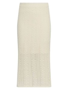 MOSS COPENHAGEN Spódnica w kolorze kremowym rozmiar: L/XL. Brązowe spódnice Moss Copenhagen, na co dzień, l, bez wzorów, prążkowane, maxi. Za 229,95 zł.