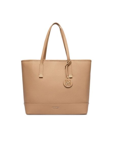 Nine West Torebka EO-Delancey Day-KY254 Beżowy. Brązowe shopper bag Nine West, bez wzorów, z materiału, bez dodatków. Za 140,99 zł.