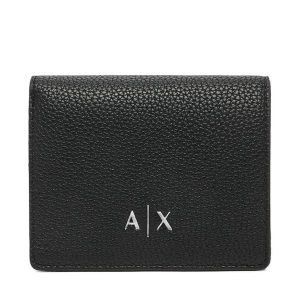 Portfel Armani Exchange. Czarne portfele Armani Exchange, bez wzorów. Za 269,99 zł.