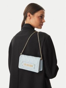LOVE MOSCHINO Torebka JC5681PP1OLA0701 Błękitny. Niebieskie torebki klasyczne LOVE MOSCHINO, bez wzorów, ze skóry, bez dodatków. Za 566,99 zł.