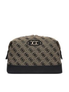 Guess Kosmetyczka PW7584 P6461 Beżowy. Brązowe torebki klasyczne Guess, z aplikacjami, z materiału, bez dodatków. Za 264,99 zł.