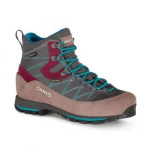 Buty trekkingowe damskie Aku Trekker Lite Iii Wide Gtx. Czerwone buty trekkingowe Aku, z materiału, za kostkę, bez zapięcia. Za 549,00 zł.