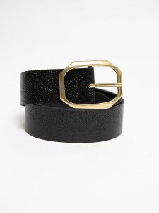 BIG STAR Skórzany pasek w kolorze czarnym rozmiar: S. Czarne paski Big Star, bez wzorów, z materiału, retro. Za 94,99 zł.