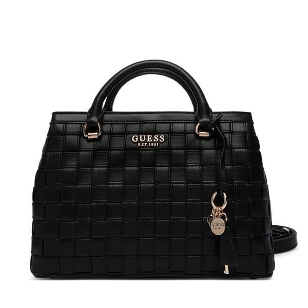 Torebka Guess. Czarne kuferki Guess, z aplikacjami, bez dodatków. Za 799,99 zł.