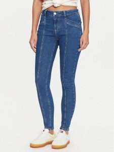 Tommy Jeans Jeansy Nora DW0DW19667 Niebieski Skinny Fit. Niebieskie jeansy Tommy Jeans, bez wzorów, z bawełny. Za 419,99 zł.