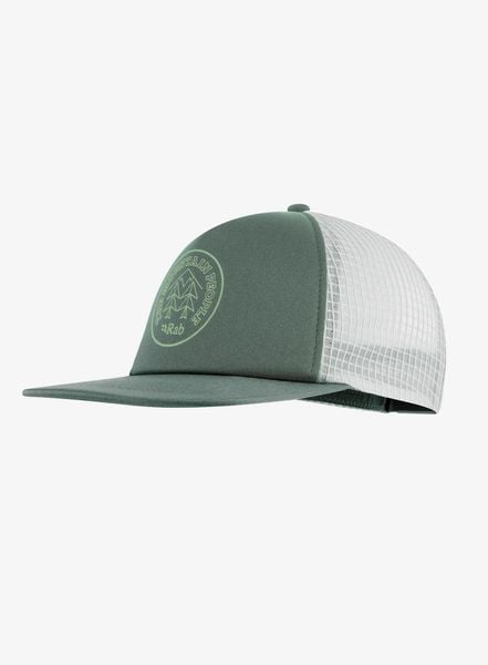 Czapka z daszkiem Rab Cirque Print Cap - sage/pewter. Zielone czapki RAB, bez wzorów, z materiału. Za 137,49 zł.