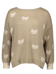 Miss goodlife Sweter w kolorze beżowym rozmiar: XL. Brązowe swetry oversize miss goodlife, xl, bez wzorów, z wełny, bez ramiączek. Za 122,96 zł.