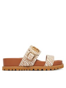 Liu Jo Klapki Livia 02 SA6109 TX439 Beżowy. Brązowe klapki Liu Jo, bez wzorów, z materiału, bez obcasa. Za 469,99 zł.