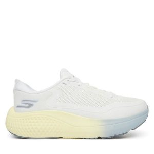 Buty do biegania Skechers. Białe buty sportowe Skechers, bez wzorów, bez zapięcia, do biegania. Za 379,99 zł.