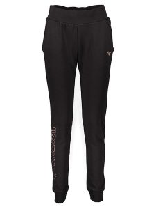 Mizuno Spodnie dresowe "Mizuno" w kolorze czarno-fioletowym rozmiar: L. Czarne spodnie dresowe Mizuno, l, bez wzorów, z dresówki. Za 74,81 zł.