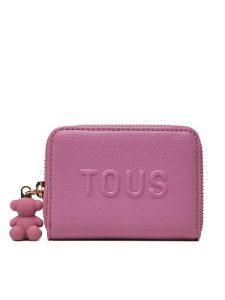 TOUS Portfel Brenda 2002106013 Różowy. Czerwone portfele Tous, bez wzorów, ze skóry. Za 369,99 zł.