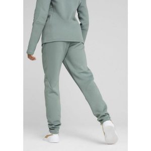 Damskie spodnie dresowe EVOSTRIPE PUMA Green Moon. Zielone spodnie dresowe Puma, xs, bez wzorów, z dresówki. W wyprzedaży za 129,00 zł.