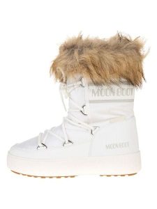 Moon Boot Botki zimowe "LTrack Monaco" w kolorze białym rozmiar: 36. Białe botki Moon Boot, na zimę, bez wzorów, bez obcasa, bez zapięcia. Za 483,17 zł.