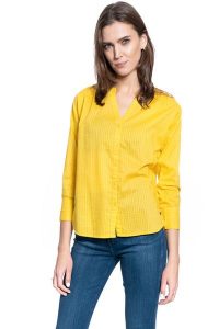 DAMSKA KOSZULA MUSTANG EDDA BLOUSE 1009461 9046. Koszule Mustang, s, bez wzorów, bez kołnierzyka, bez ramiączek. W wyprzedaży za 49,99 zł.