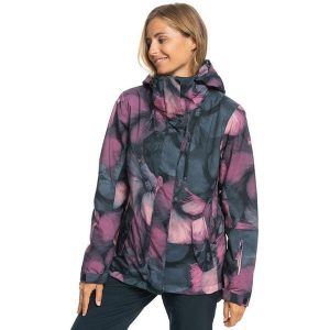 Kurtka snowboardowa damska ROXY Jetty. Czarne kurtki sportowe Roxy, na zimę, s, bez wzorów, bez kaptura, narciarskie. Za 539,99 zł.