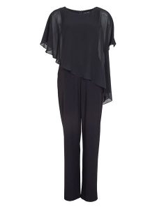 SWING Kombinezon w kolorze czarnym rozmiar: 44. Czarne kombinezony Swing, z aplikacjami, bez kołnierzyka, bez ramiączek. Za 301,64 zł.