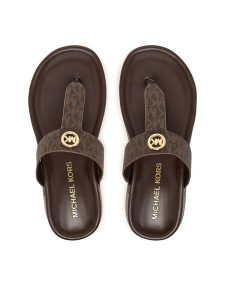 MICHAEL Michael Kors Japonki Koya Flip Flap 40R6KOFA2B Brązowy. Brązowe klapki MICHAEL Michael Kors, bez wzorów, ze skóry, bez obcasa. Za 479,99 zł.