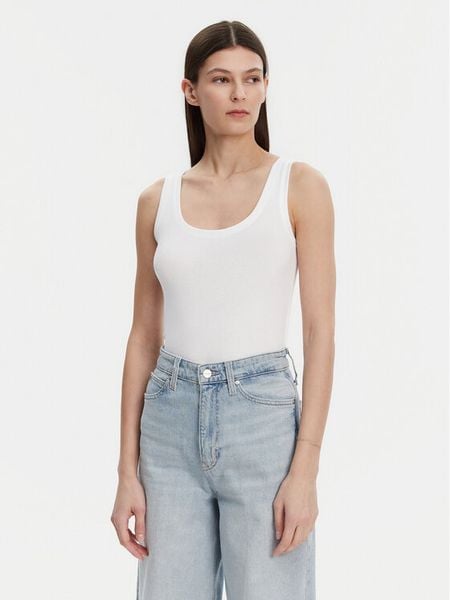 Gap Top 540670-02 Biały Slim Fit. Białe topy GAP, xxs, bez wzorów, z bawełny, bez kołnierzyka, bez ramiączek. Za 59,99 zł.