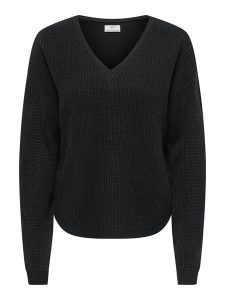 JDY Sweter "Evie" w kolorze czarnym rozmiar: L. Czarne swetry oversize JDY, l, bez wzorów, bez ramiączek. Za 98,95 zł.