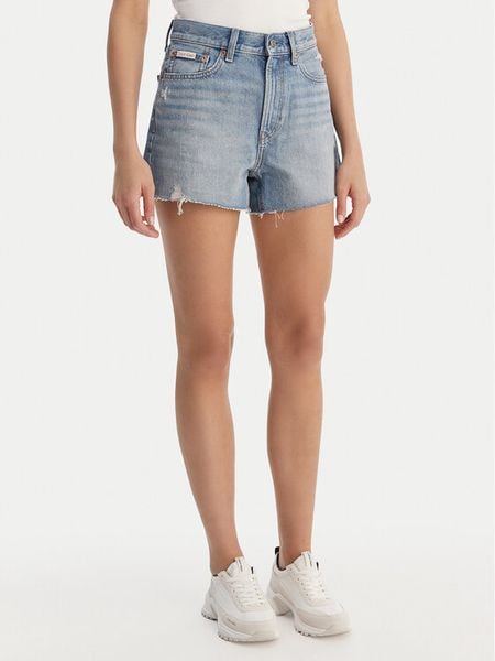 Calvin Klein Jeans Szorty jeansowe LV047F765G Niebieski Straight Fit. Niebieskie jeansy Calvin Klein Jeans, bez wzorów, z jeansu. Za 369,99 zł.