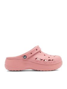 Crocs Klapki BAYA PLATFORM CLOG 208186-682 Różowy. Czerwone klapki Crocs, bez wzorów, z syntetyku, bez obcasa. Za 179,99 zł.