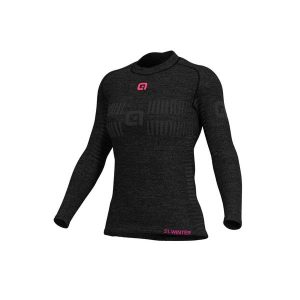 Koszulka termoaktywna damska Alé Cycling Seamless Wool. Czarne koszule nocne Ale Cycling, bez wzorów, bez ramiączek. W wyprzedaży za 253,99 zł.