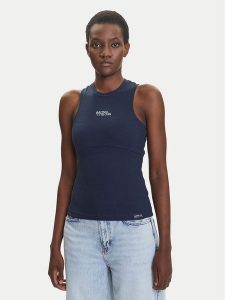 Pepe Jeans Top Red Bull Racing Logo RL500011 Granatowy Slim Fit. Niebieskie topy Pepe Jeans, xs, bez wzorów, z bawełny, bez kołnierzyka, bez ramiączek. Za 89,99 zł.