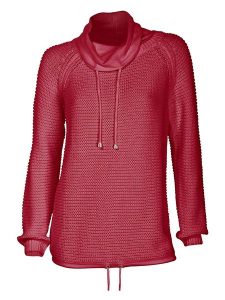 Heine Sweter w kolorze czerwonym rozmiar: 36/38. Czerwone swetry oversize Heine, bez wzorów, z bawełny, bez ramiączek. Za 65,85 zł.