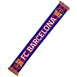FC Barcelona szalik kibica Knitted Scarf N23 5004BUT23 wielokolorowy. Niebieskie szaliki FC BARCELONA, bez wzorów, z materiału. Za 79,99 zł.
