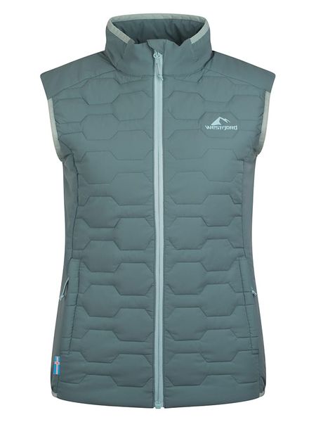 Westfjord Kamizelka pikowana "Glymur" w kolorze turkusowym rozmiar: M. Niebieskie kamizelki Westfjord, m, bez wzorów, bez kołnierzyka, bez ramiączek, bez kaptura. Za 118,01 zł.