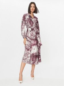 Imperial Sukienka codzienna A9990005Q Bordowy Regular Fit. Czerwone kombinezony Imperial, na co dzień, m, bez wzorów, z syntetyku, bez kołnierzyka, bez ramiączek, proste. Za 649,99 zł.