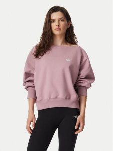 Adidas Bluza Essentials Fleece Boatneck Sweatshirt KT2284 Różowy Regular Fit. Czerwone bluzy ADIDAS, xl, bez wzorów, z bawełny, bez kaptura. Za 219,99 zł.