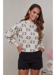 Soft Cashmere Sweter w kolorze beżowym rozmiar: 38/40. Brązowe swetry oversize Soft Cashmere, bez wzorów, bez ramiączek. Za 127,35 zł.