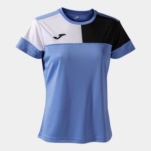 T-shirt Damski Joma Sky Blue-Black L: Komfort i Wydajność. Białe t-shirty JOMA, l, bez wzorów, bez kołnierzyka, bez ramiączek. Za 153,99 zł.