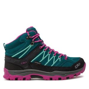 Trekkingi CMP. Niebieskie buty sportowe CMP, bez wzorów, bez zapięcia, trekkingowe. Za 249,99 zł.