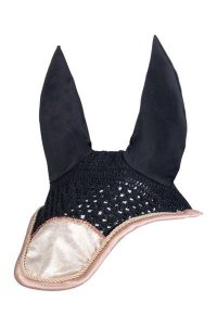 Krótki kapelusz dla koni HKM Rosegold Glitter. Białe kapelusze HKM, bez wzorów, z materiału, eleganckie. Za 164,00 zł.