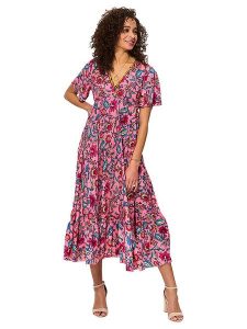 Aller Simplement Sukienka w kolorze różowym rozmiar: 34-40. Różowe sukienki Aller Simplement, bez wzorów, klasyczne, bez kołnierzyka, bez ramiączek, maxi. Za 65,99 zł.